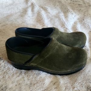 Dansko suede clogs